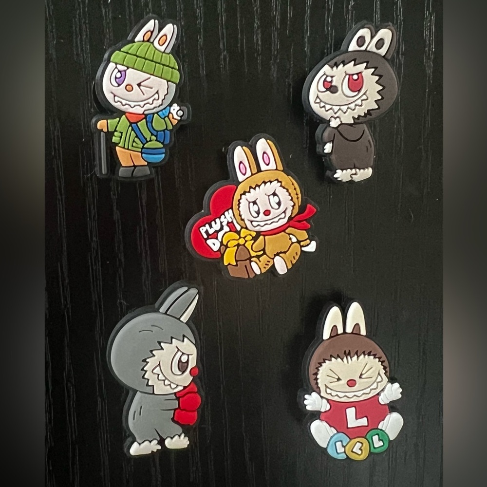 Labubu Croc Charms ~ You get all 5 of these charms. This is set # 8